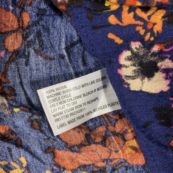 Mossimo Supply Co. NWT Floral Ruffle One Shoulder Blouse Size Large Women’s - Picture 7 of 9